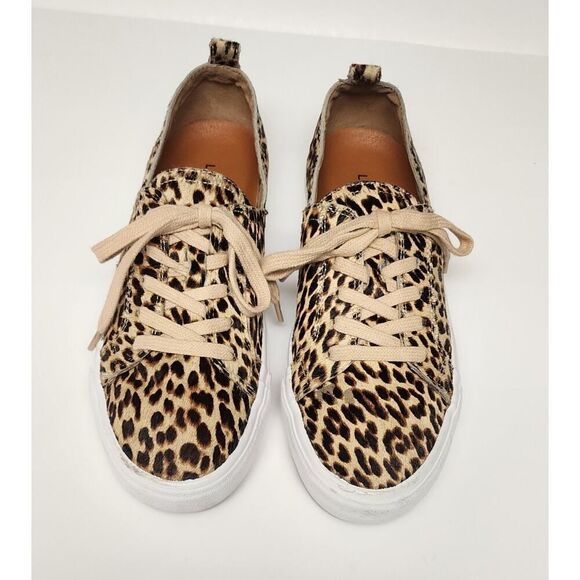 Lucky Brand Dansbey Cheetah Print Casual Sneakers Shoes Color Brown Size US 7.5M - Picture 7 of 15